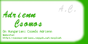 adrienn csomos business card