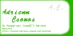 adrienn csomos business card